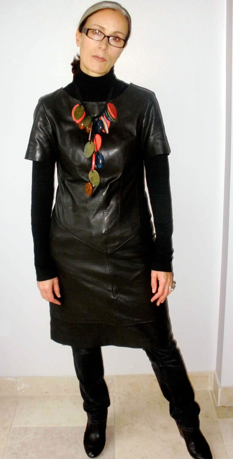 Leather dress