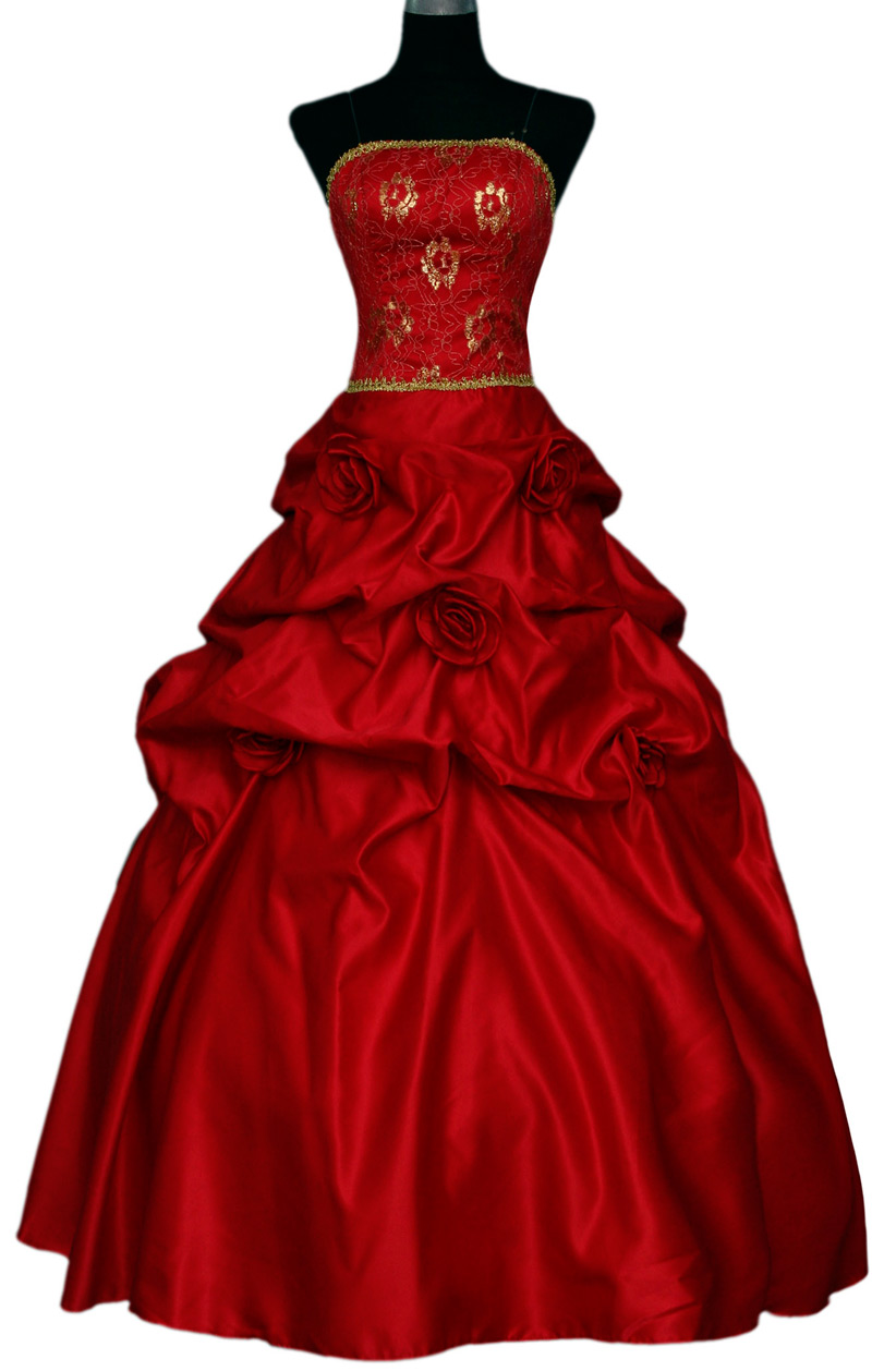 Red wedding dress