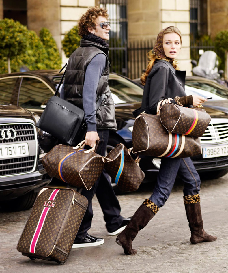 Travel bags on wheels, roomy Louis Vuitton bags