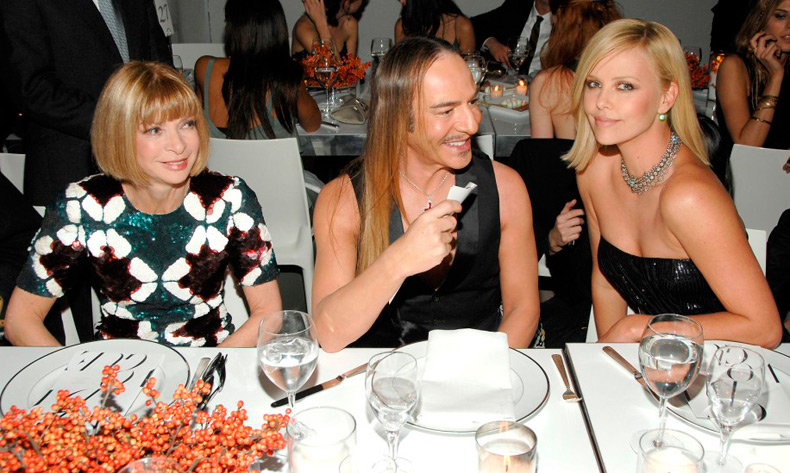 Designer John Galliano and Anna Wintour photo