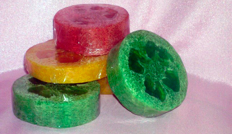 Multicolored natural soap