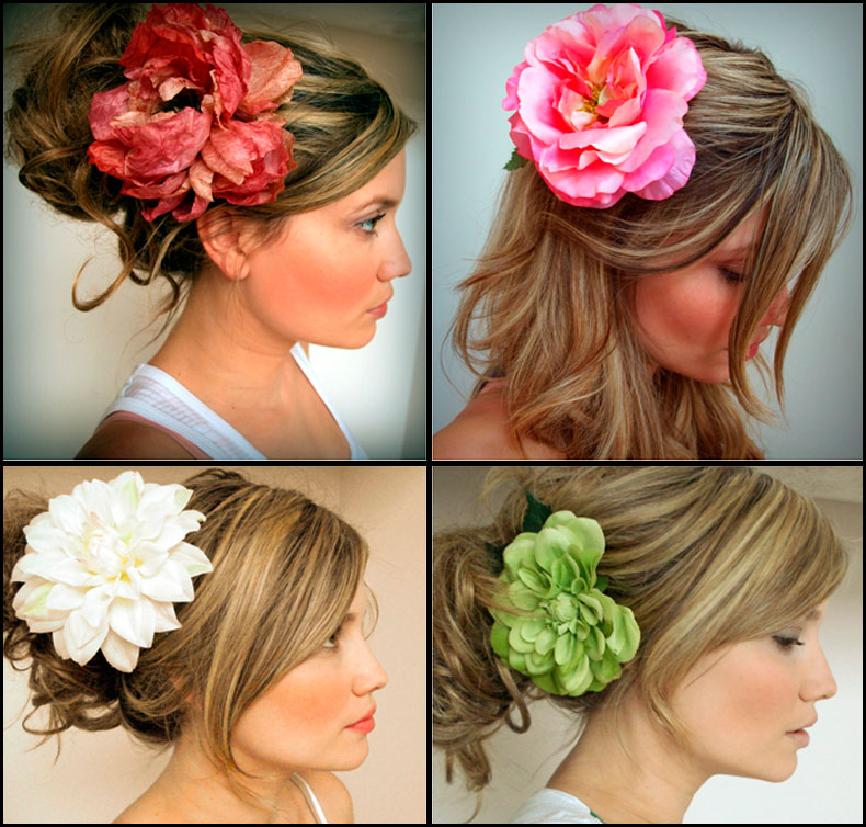 Flowers from fabric for hair