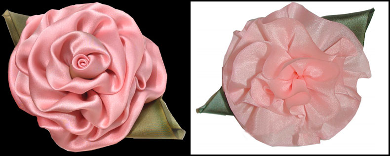 Rose fabric flowers