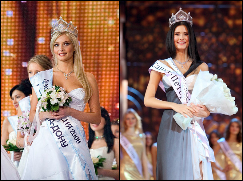 Beautiful Russian women - participants in beauty contests, photo