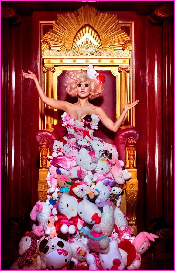 Dress made of soft toys