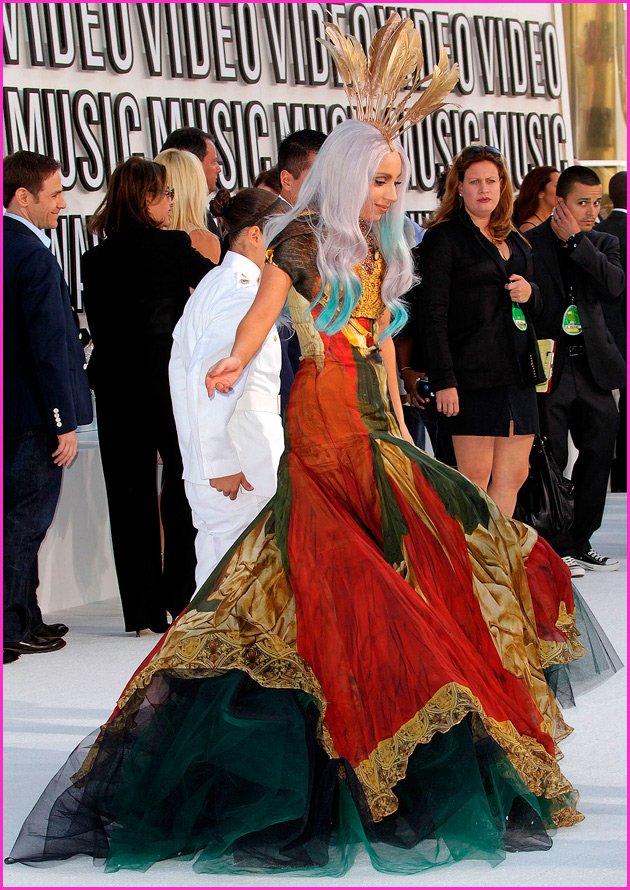 Lady Gaga's original dress, photo of the singer