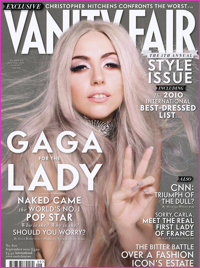 Lady Gaga magazine cover photo