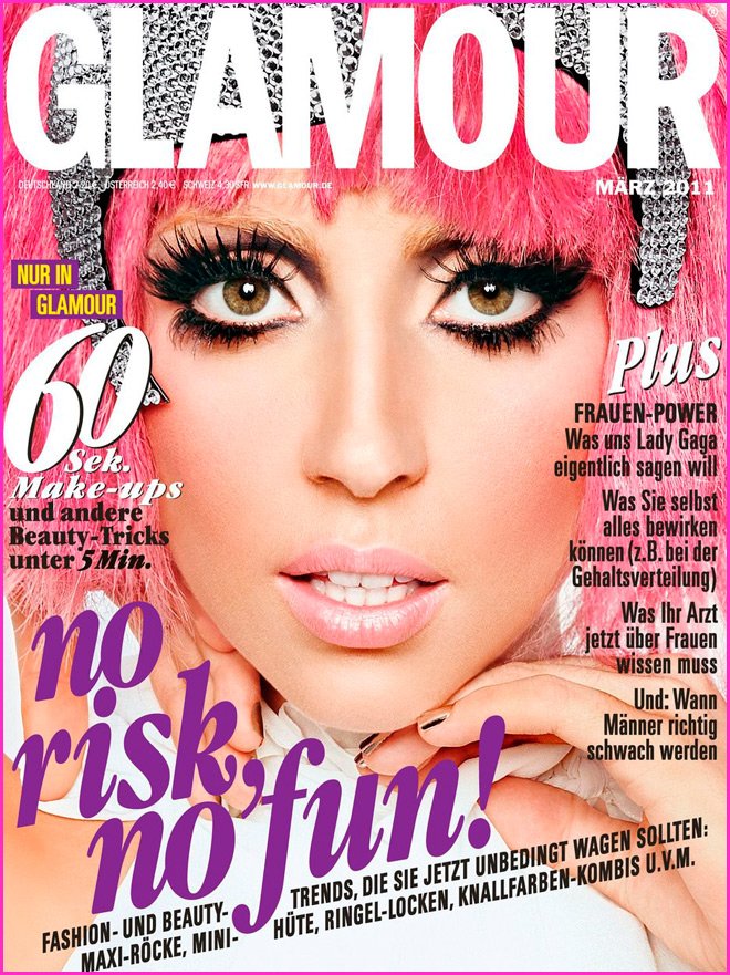 Singer Lady Gaga, cover photo Glamor