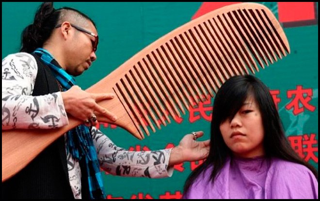 Combing and brushing hair