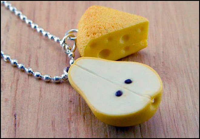 Jewelry - cheese and pear photo