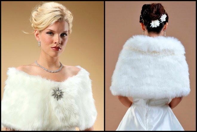 Wedding capes made of fur