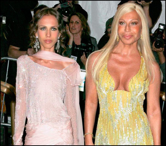 Donatella and Allegra Versace