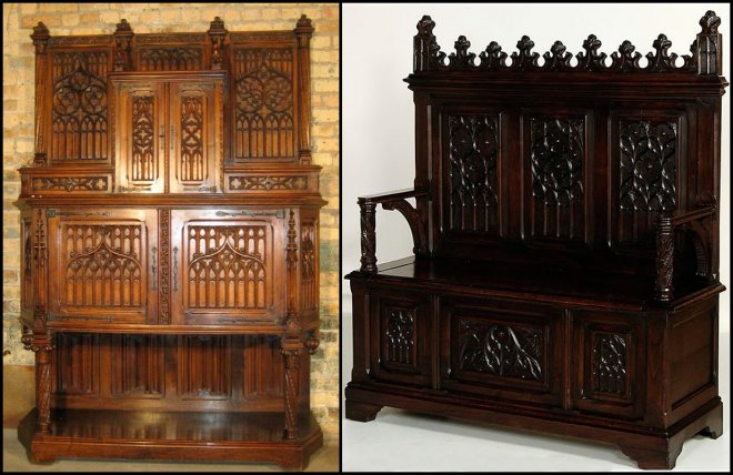 Antique gothic furniture