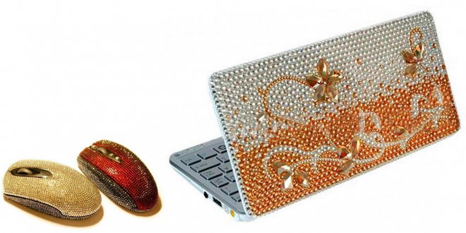 Products decorated with Swarovski crystals