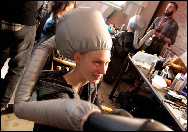 Hair Care and Model at Fashion Week