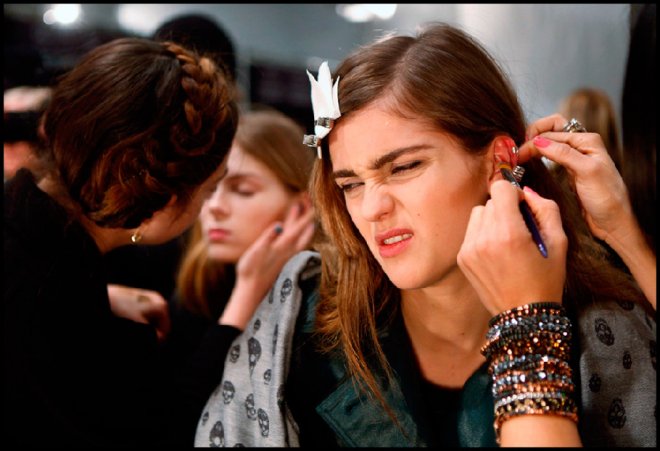 Hair Care and Model at Fashion Week