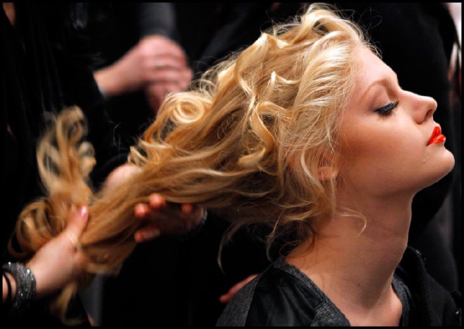 Hair Care and Model at Fashion Week