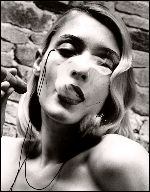 Girls in Helmut Newton's photographs