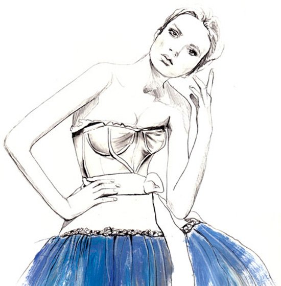 fashion illustrations by Sarah Hankinson