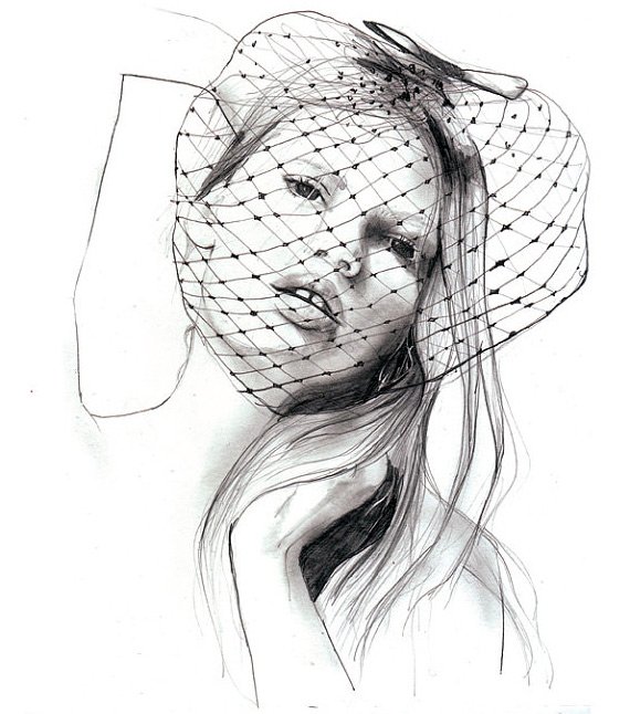 beautiful fashion illustrations by Sarah Hankinson