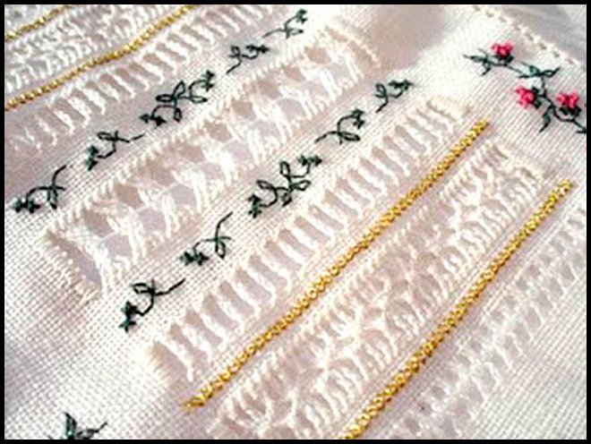 hemstitch embroidery style