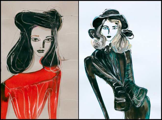 Fashion illustrations by Tani Ling