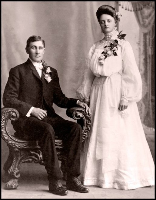 Antique wedding photo