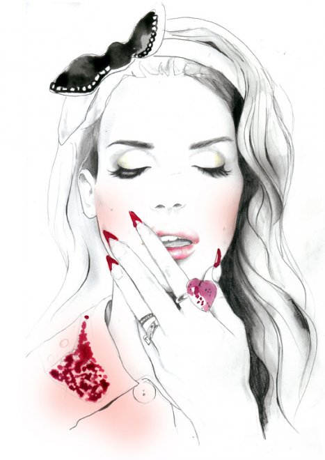 fashion illustrations by Sarah Hankinson