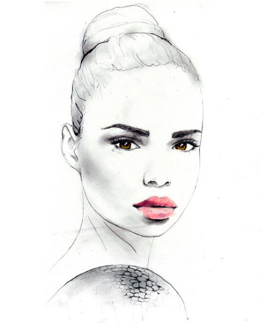 beautiful fashion illustrations by Sarah Hankinson