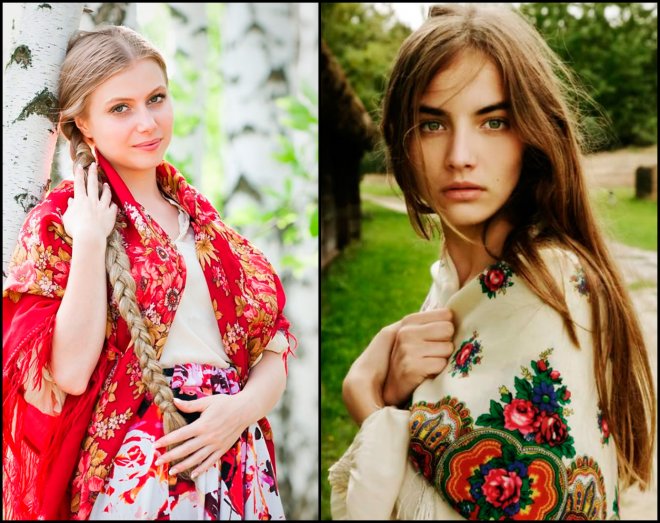 Russian beauties and Russian shawls