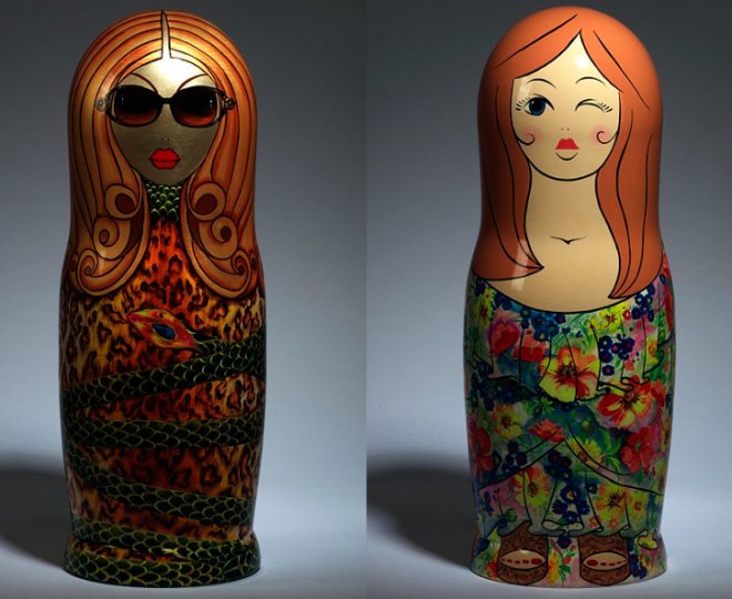 glamorous designer nesting dolls photos