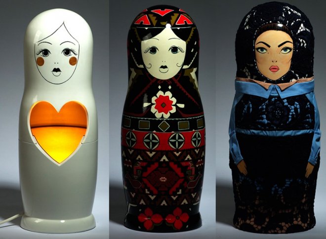 glamorous designer nesting dolls photos