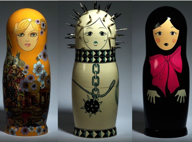 Glamorous Russian nesting dolls photo