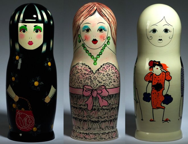 Glamorous Russian nesting dolls photo