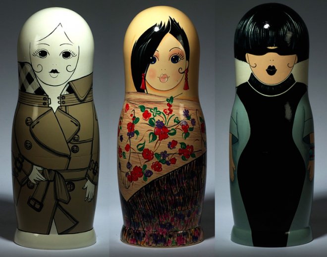 Glamorous Russian nesting dolls photo