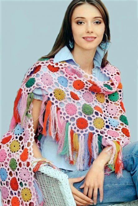 Beautiful bright shawl photo