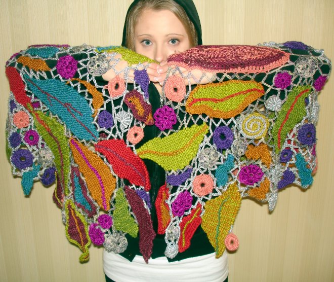 Beautiful bright shawl photo