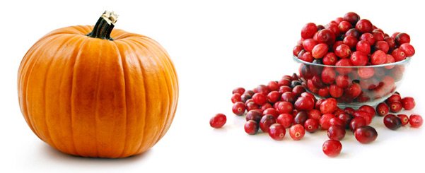 Natural cosmetics cranberry, pumpkin