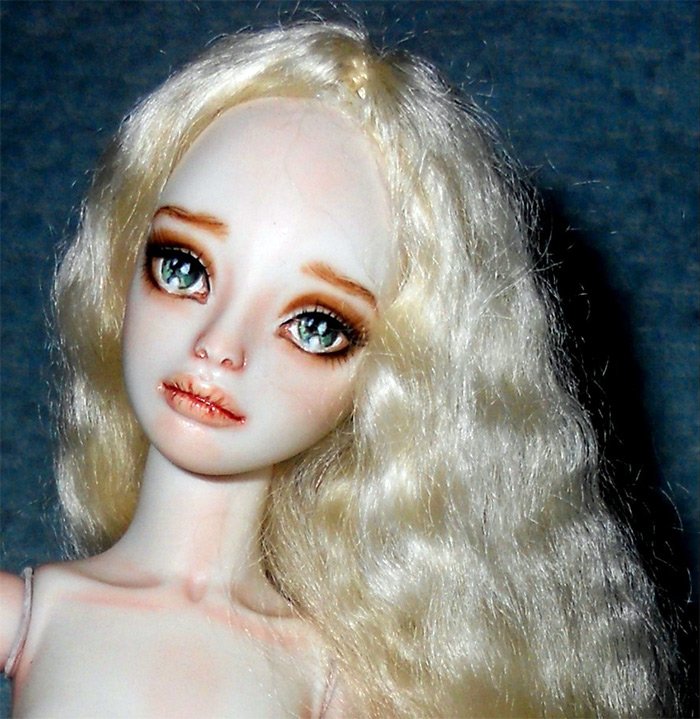 Doll beauty from porcelain