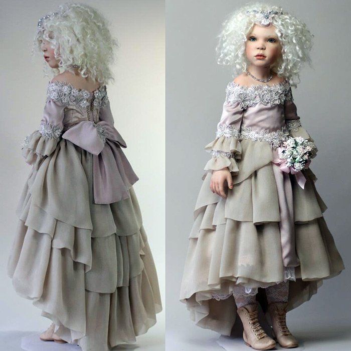 Doll beauty from porcelain