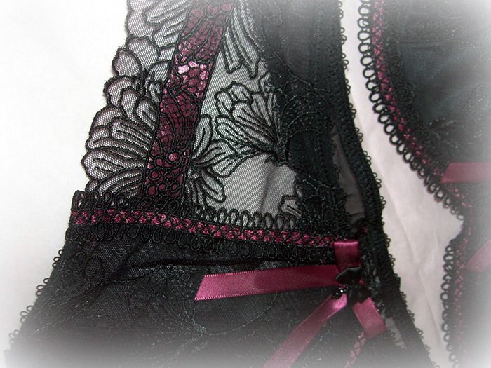 Black lace lingerie