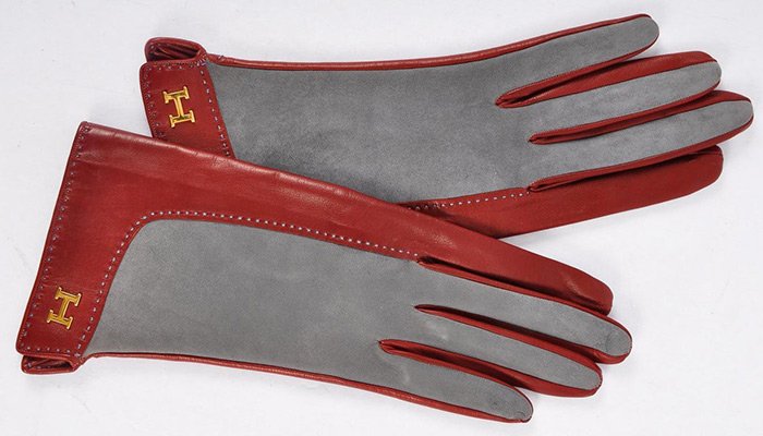 Fashionable leather gloves Hermes