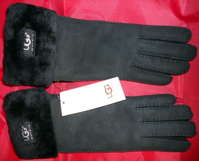 Fashion ugg leather gloves