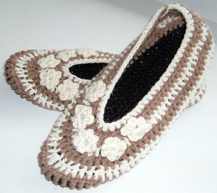 Braided ballet slippers