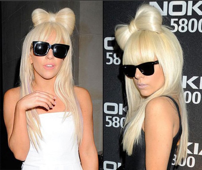 Lady Gaga hair bow