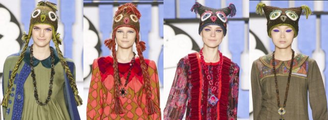 Bonnets tricotés Anna Sui automne-hiver 2024-2025