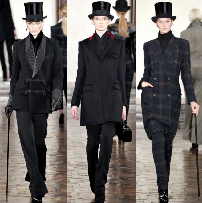 Chapeau haut de forme britannique Ralph Lauren Automne-Hiver 2024-2025