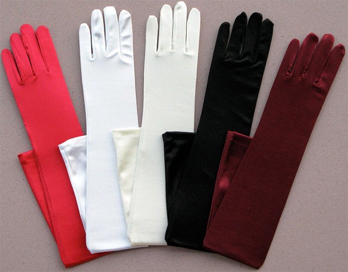 Long female gloves photo