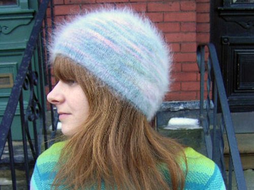 Knitted Angora Hat