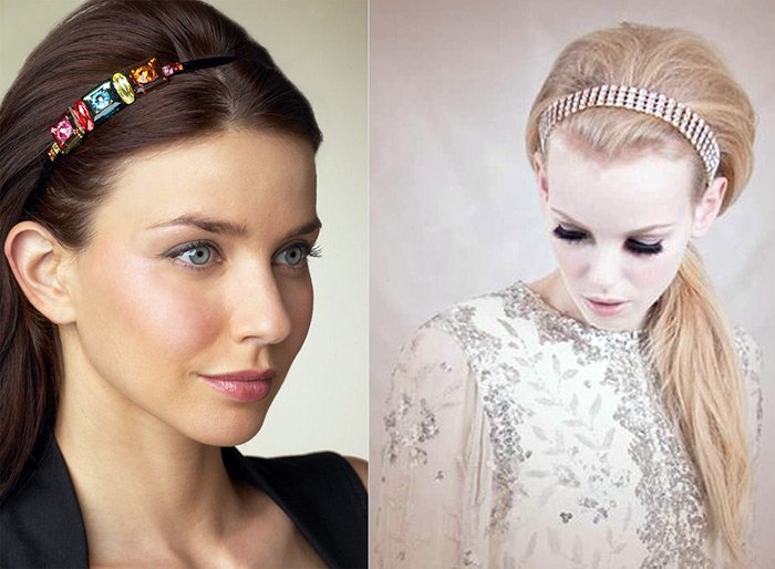 Holiday hair jewelry headbands photo